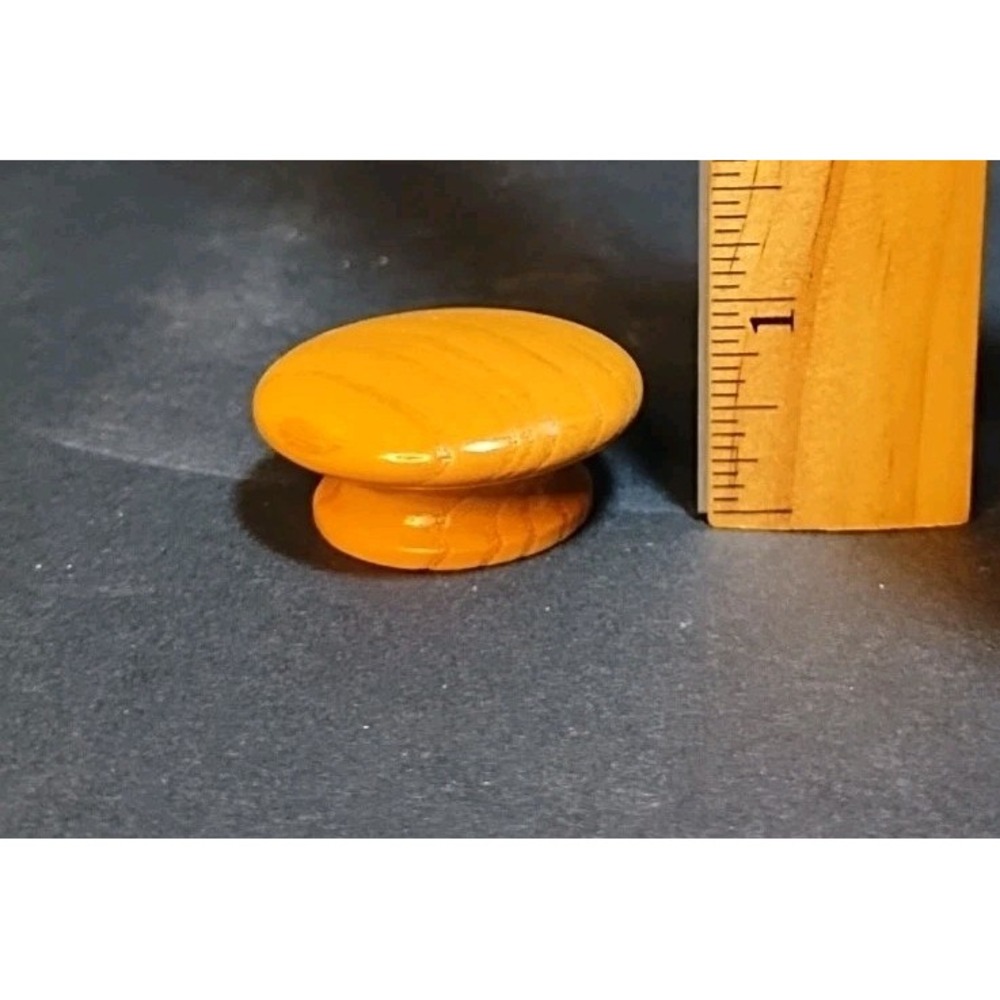 13 Pine Wood Knobs 1 3/4" Round Wooden Drawer Cabinet Dresser Pulls 1.75 Inches - Picture 3 of 5